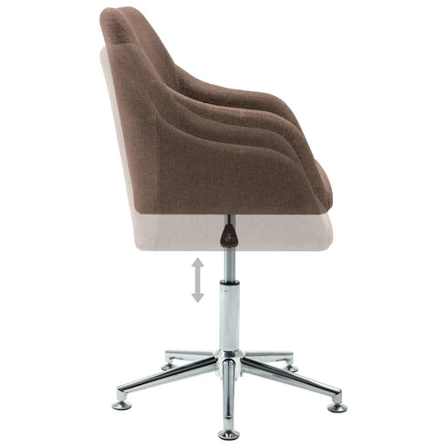 Swen Studio -  Swivel Dining Chairs 6 pcs Brown Fabric (UK/IE/FI/NO only) (6x331501)